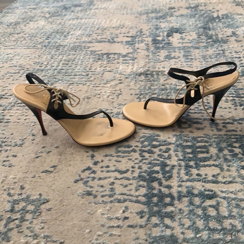 Christian Louboutin Leather Slingback Sandals